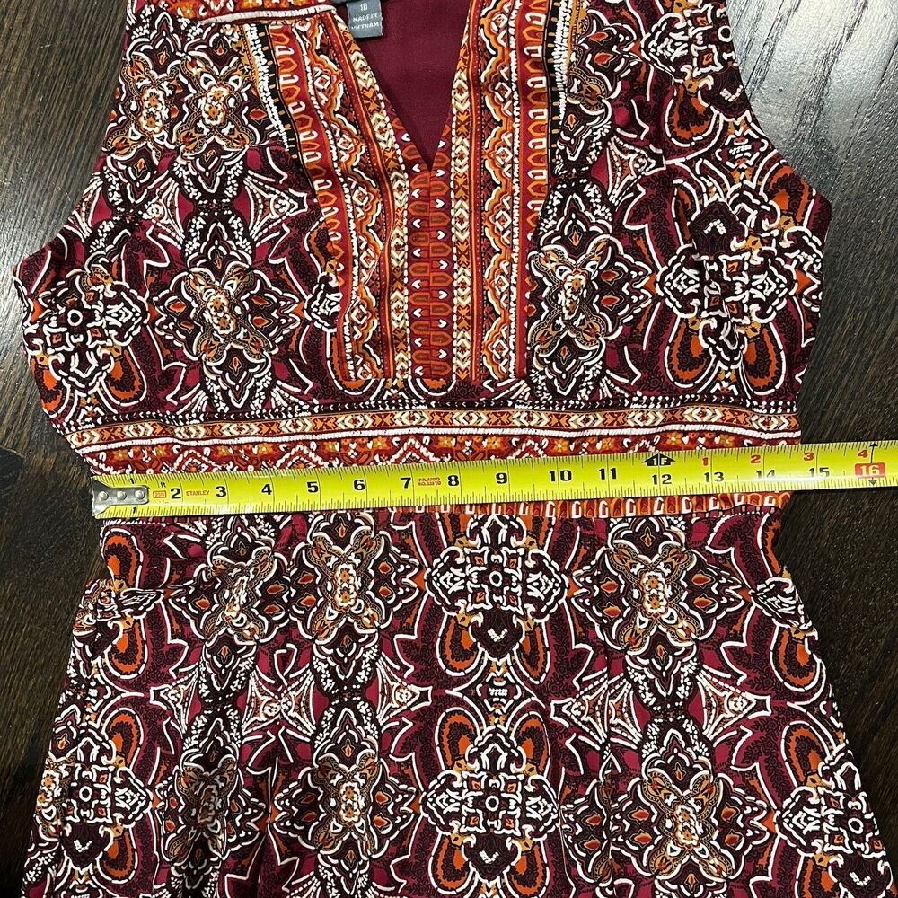 Rabbit Rabbit Rabbit Burgundy Patterned Maxi Dress - Picture 9 of 9